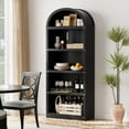 thumbnail image 4 of Trilenars 71.65in Tall Bookcase in Black for Living Room,Black, 4 of 7