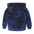 thumbnail image 5 of Odeerbi Baby Girls Clothes Toddler Outfit Autumn Winter Golden Velvet Hooded Pullover Long Sleeve Top 2024 Casual Pants Suit Navy, 5 of 8