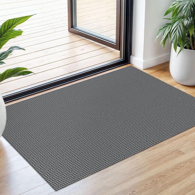 Braided Area Rug x Ft Washable Rugs for Entryway Throw Rugs Rubber Backed Boho Door Mat Indoor Entrance Cotton Kitchen Rugs Woven Front Door Rug for Foyer Living Room Tan/