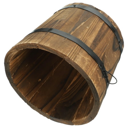 QIFULL 1Set Wooden Flower Bucket Assorted Color Decorative Planter for Garden