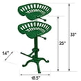 thumbnail image 2 of NACH Vintage Tractor Seat Stool, Pedestal Base, Adjustable, Green – (JS-93-800GN), 2 of 5