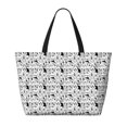 thumbnail image 2 of Yiaed black and white dogs Print Large Capacity Beach Travel Bag - Waterproof Zipper Vacation Tote for Sandproof Storage, and Camping, 2 of 7