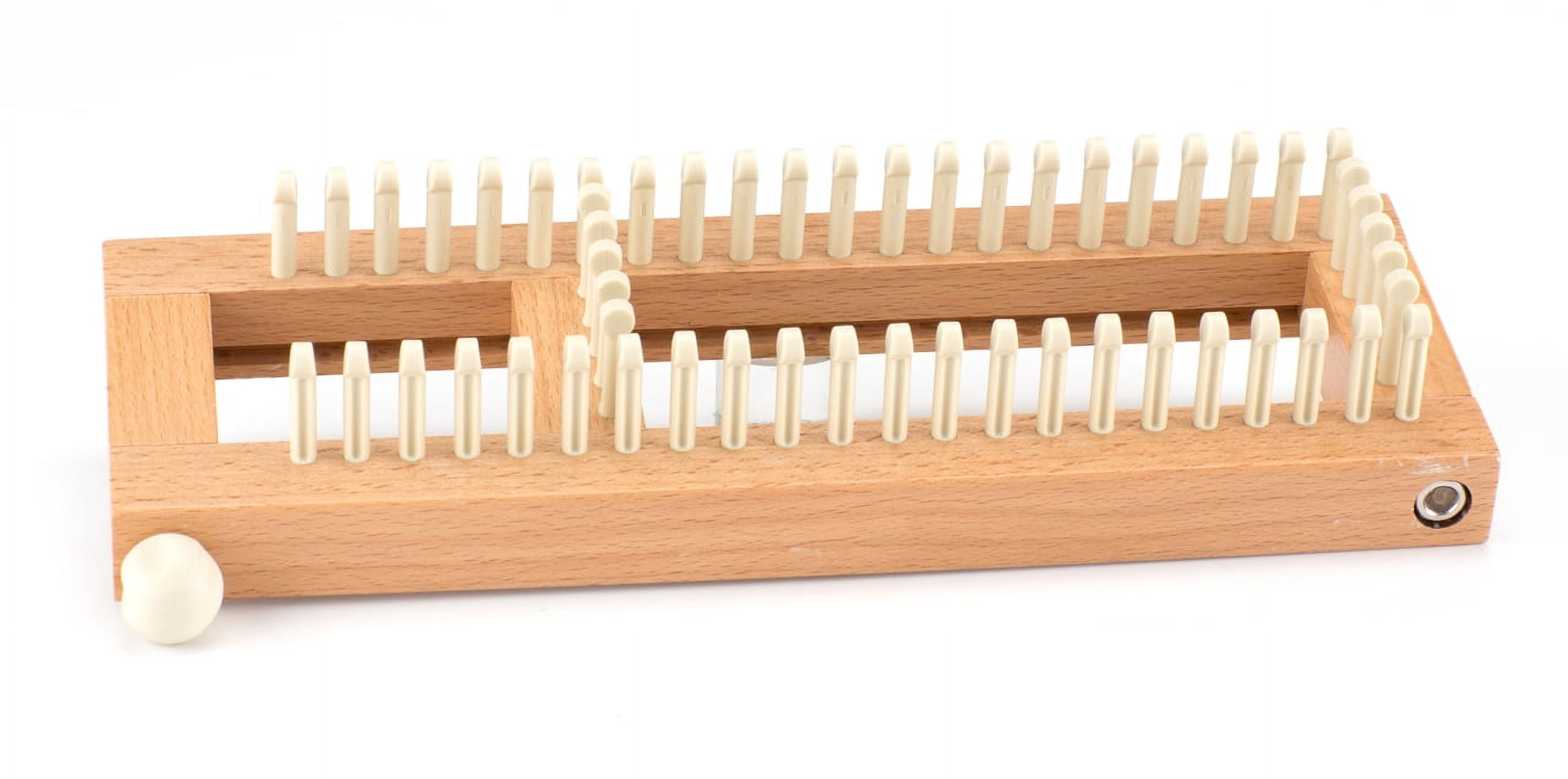 Authentic Knitting Board Sock Loom 2, Regular Gauge, Adjustable Wood Loom