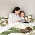 thumbnail image 5 of jejeloiu Chic Bowtie Bow Full Size Comforter Sets,Country Pine Cone Bedding Comforter Set,Happy Christmas Bedding Sets For Girls,Microfiber Bedroom Decor Reversible,3pcs, 5 of 8