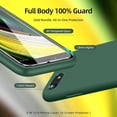 thumbnail image 2 of [3 in 1 for iPhone SE case 2022/3rd/2020/2nd gen, iPhone 7/8 case，with 2 Pack Screen Protector, Liquid Silicone Ultra Slim Shockproof Protective Phone Case [Microfiber Lining] (Alpine Green), 2 of 7