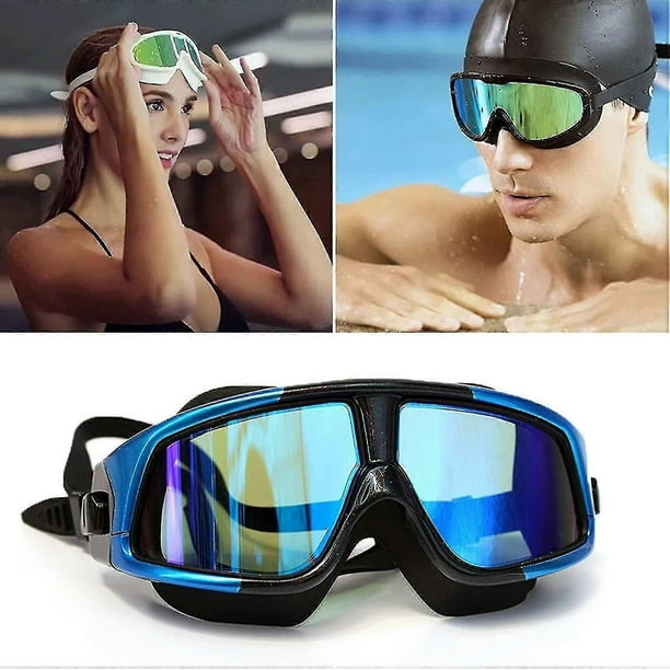 Swimming Goggles, Adult Swimming Goggles With Uv Protection And Anti Fog Lens, Anti Slip Easy To Adjust Comfortable Silicone Goggles