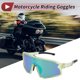 thumbnail image 2 of 1 juego de gafas de motocicleta PC Tri-Acetato de Celulosa UV400 gafas de sol para deportes al aire libre para motocross, bicicleta de tierra, ATV, lente verde, marco claro verde y negro, 2 of 6