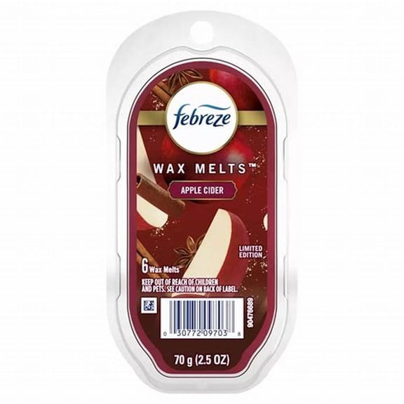 Febreze Wax Melts Air Freshener Refills, Apple Cider, 6 Count, 2.5 Oz Limited Edition