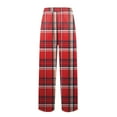 thumbnail image 6 of SnnmBlm Men's Cotton Super Soft Flannel Plaid Pajama Pant Red 2XL, 6 of 7