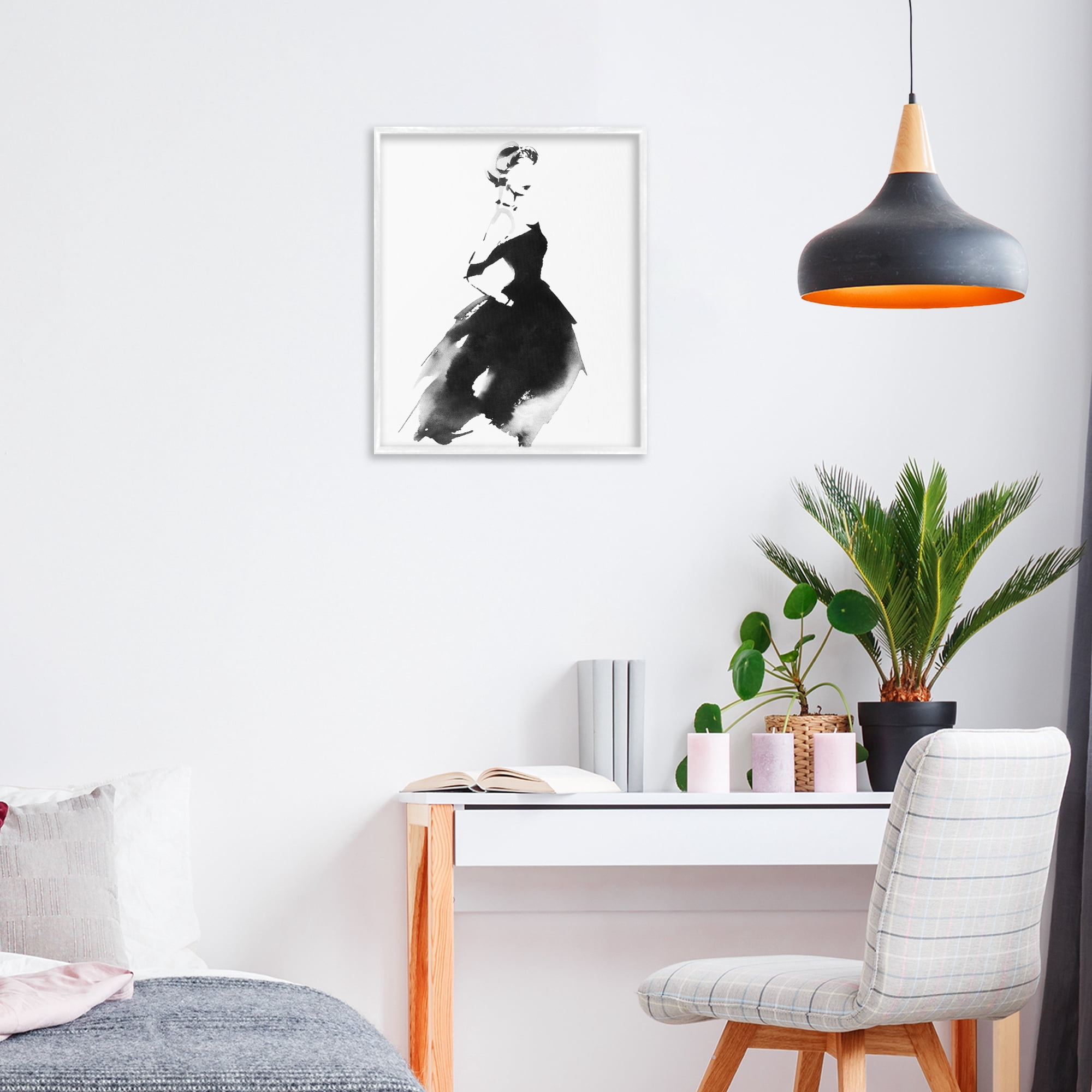 Stupell Industries Shadow Waltz Silhouette White Framed Giclee Art, design by Svetlana Aleynikova