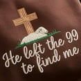 thumbnail image 2 of He Left the 99 to Find Me Embroidered Sweatshirt, Christian, Bible Verse, Religious Lost Sheep, 2 of 5