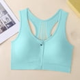 thumbnail image 2 of Feancey Wireless Sports Bras for Women Mesh Racerback Yoga Bra Zipper Front Closure Workout Bras Breathable Hollow Out Workout Bra, 2 of 6