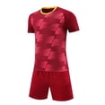 thumbnail image 3 of Edvintorg Boys Summer Outfits Size 4-15 Quick Dry Crewneck Athletics Casual Shirts and Shorts Soccer Jersey Summer 2 Piece Sets for Boys, 3 of 4