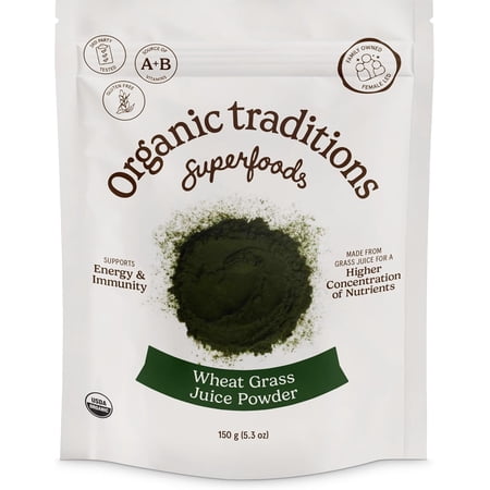 (Pack Of 4) Organic Traditions Superfood Wheat Grass 5.3 Oz