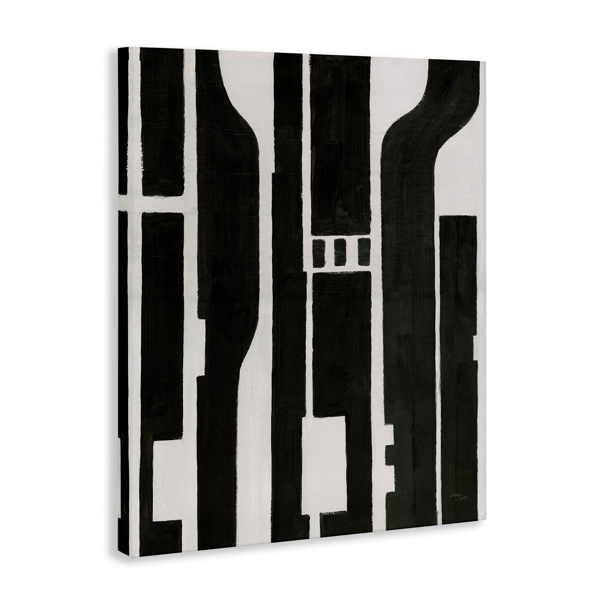 Stupell Industries Circuit Abstract Composition Abstract Painting Wrapped Canvas Art Print Wall Art, 36 x 48