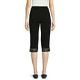 thumbnail image 2 of Real Size Women's 19" Pull On Crochet Stretch Capri, 2 of 5