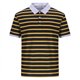 thumbnail image 4 of Mens Manga Corta Botón Abajo Camisas Patchwork Fallow Patrón Cuello Redondo Deportes Top para Diario, 4 of 9