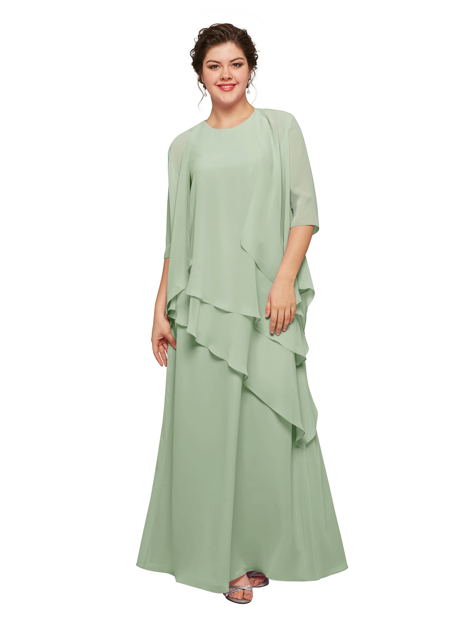 Long Sage Green Mother of the Bride Dress with Rwanda | Ubuy