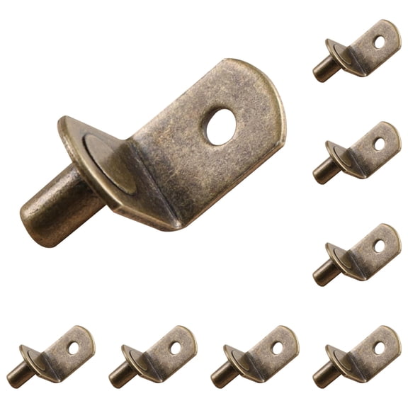 20 Pcs L Bracket Corner Brace Stainless Steel 16.5x16.5mm 90 Degree Small Shelf Brackets for Wood, Shelves, Heavy Duty Support Joint Right Angle Braces No Screws,Vintage Bronze L Brackets(20 Pcs)