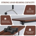 thumbnail image 7 of Folding Conference Table Modern Large Mobile Meeting Table Rolling Conference Room Tables with Wheels Seminar Tables for Office Training Classroom (4, Walnut, 63" D X 19.7" W X 29.5" H), 7 of 7