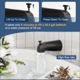 thumbnail image 4 of Juego de grifos de ducha HoliSpa para bañera, color negro mate, 20 cm, color lluvia, 4 of 7