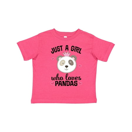 

Inktastic Just a Girl Who Loves Pandas Gift Toddler Toddler Girl T-Shirt
