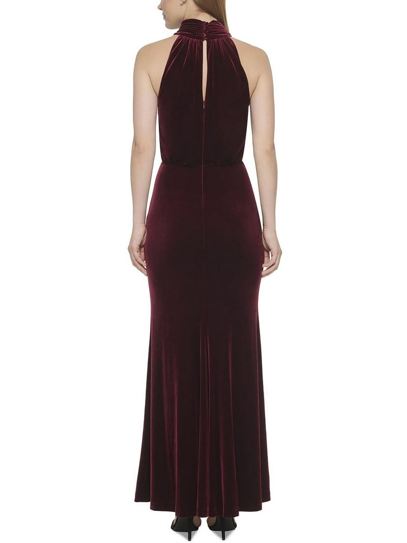 Eliza J Womens Velvet Mock Neck Evening Dress - Walmart.com