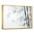 thumbnail image 2 of Designart "Wild Bamboo In Black And White V" Bamboo Floater Framed Wall Art Living Room, 2 of 5