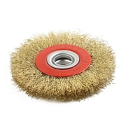 125Mm Quality Round Brass Plated Steel Wire Brush Wheel for Bench Grinder