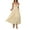 Pastel Yellow, variant on Women's Smocked Tiered Maxi Cami Dress with Sheer Overlay 70% Lyocell 30% Polyamide for Elegant Summer Events Today