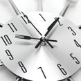 thumbnail image 4 of Mirror Effect Kitchen Clock with Spoon Fork Removable 3D Sticker for Home Decoration 32*32*4CM Metallic Silver, 4 of 5
