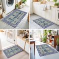 thumbnail image 4 of Entryway Rug 2'x3', Nautical Archor Kitchen Runner Rugs Non-Slip Carpet Mats, Vintage Country Ocean Archor Blue Stripes Bedside Rugs Runners Washable Floor Carpet for Bathroom Laundry Room, 4 of 8