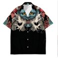 thumbnail image 2 of Camisa hawaiana con gráficos de Harajuku para hombre, camisetas de playa de moda de verano, camisetas de arte callejero geniales de manga corta para mujeres y niños, camisetas de gran tamaño, 2 of 4