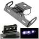 thumbnail image 4 of Akozon Motocicleta LED Marco de placa de matrícula Placa de aluminio 5050 Luz blanca Superficie anodizada Capa protectora Soporte de guardabarros Placa de matrícula Apto para ANGGREK Otros, 4 of 8