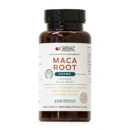 - Organic Maca Root Powder Capsules - 100 Pills, 485mg of Pure and Raw Red, Black, & Yellow Peruvian Ginseng