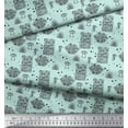 thumbnail image 3 of Soimoi Green Modal Satin Fabric Saying Nothing Sometimes Says The Most Quotes Decor Fabric Printed Yard 42 Inch Wide, 3 of 3
