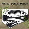 thumbnail image 4 of American Flag in Mountainous Landscape Funny Personalized License Plate Rust-proof Stainless Steel Metal License Plate Suitable For Men And Women 12.2" x 6.2", 4 of 7