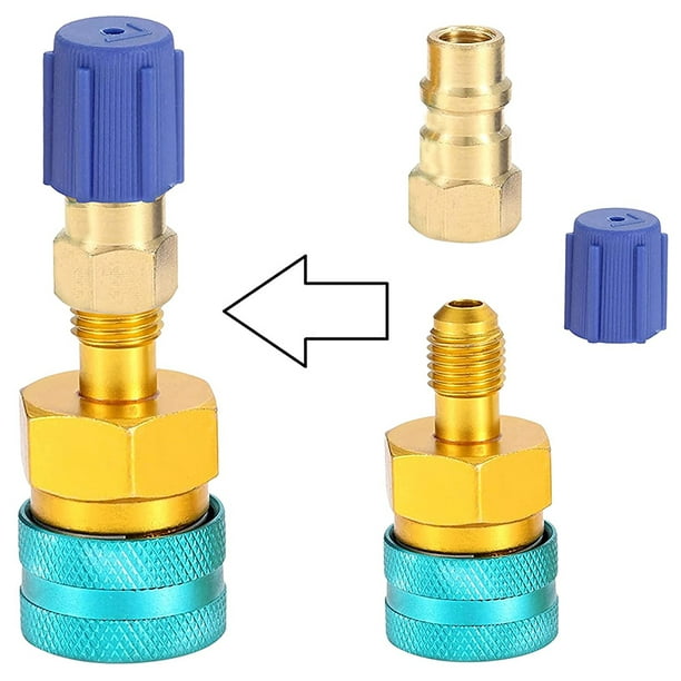 R1234YF to R134A Low Side Quick Coupler AC Charging Hose Adapter Fitting  Connector for Car Air-Conditioning 
