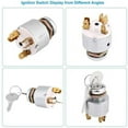 thumbnail image 3 of Interruptor de encendido, interruptores de arranque de motor universales de 12 V con llave adecuados para motocicletas, tractores, automóviles y barcos Interruptor de encendido de tractor, 3 of 5