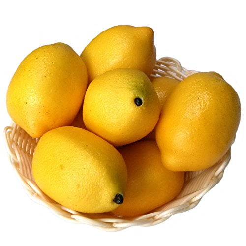 Gresorth 8pcs Artificial Lifelike Simulation Yellow Lemon ...