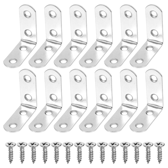 16 Sets of Angle Brackets Corner Braces Right Angle Brackets Heavy Duty L Brackets Metal Corner Braces