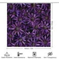 thumbnail image 2 of Purple Flower 4 Pcs Bathroom Shower Curtain Set, Bathroom Sets with Rugs (Bath Mat, U Shape and Toilet Lid Cover Mat) and 12 Hooks,, 2 of 4