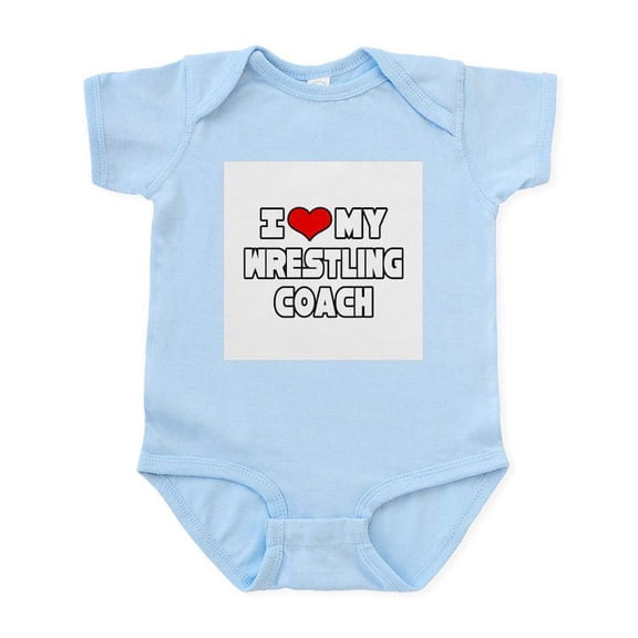 CafePress - I Love My Wrestling Coach Infant Bodysuit - Baby Light Bodysuit, Size Newborn - 24 Months