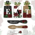 thumbnail image 6 of 6pcs Flower Kitchen Wall Decor Wood Sign Eat Sign Fork Spoon Wall Decor Hanging Plaques Farmhouse Cutting Board Sign with Hemp Rope for Home Kitchen Dining Living Room Bar Cafe, 6 of 8