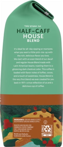 2X-Starbucks Half-Caff House Blend Medium Roast Ground Coffee - 12 oz