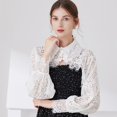 thumbnail image 2 of CAILDANL Fake Collar Long Sleeves Detachable Half Shirt Victorian Blouse Top for Women, 2 of 8