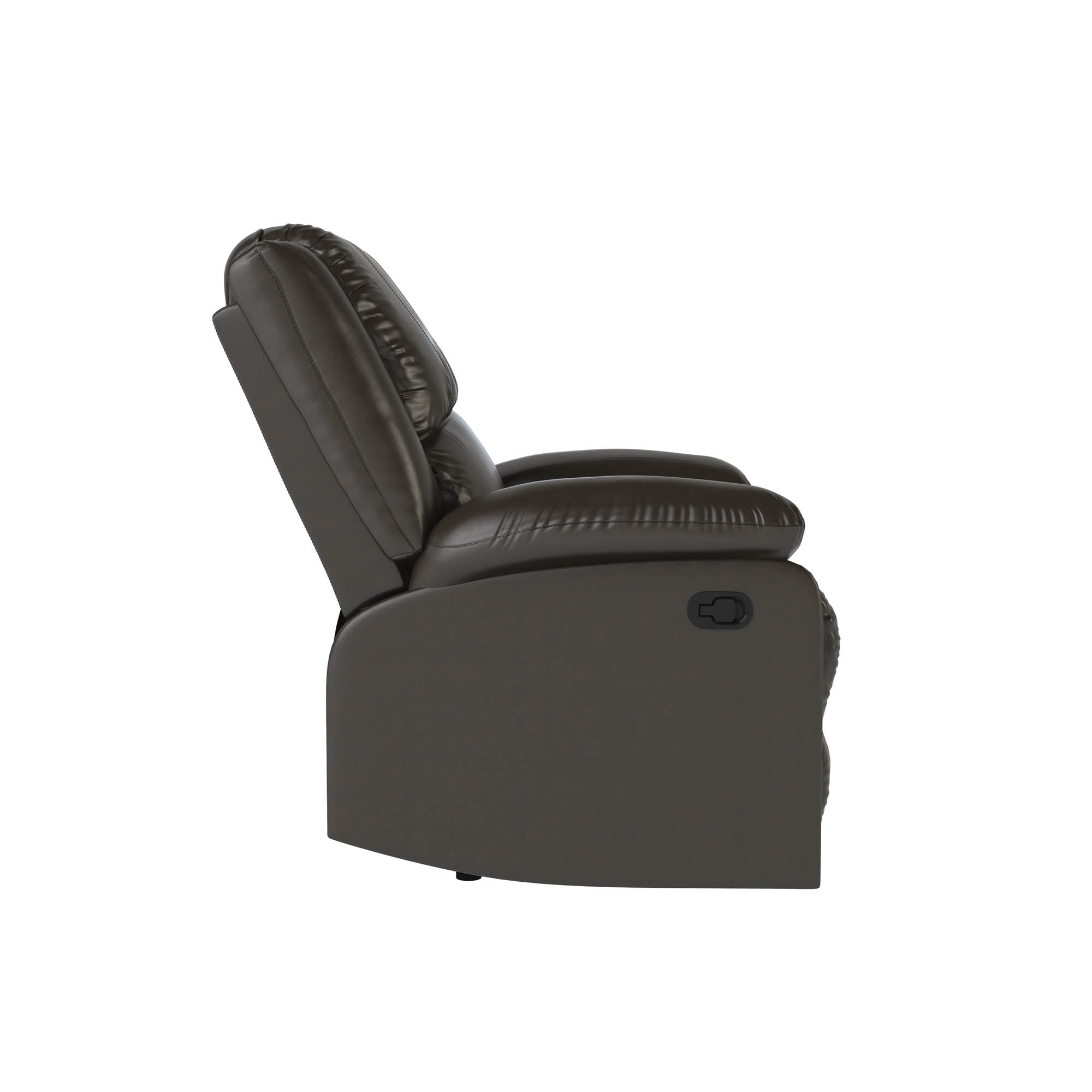 Relax-A-Lounger Warren Faux Leather Manual Recliner, Java