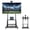 Black, variant on Anvazise Stainless Steel Easel Rolling TV Stand,Portable TV Stand,Mobile TV Cart for 32-75 Inch Flat Curved Screens with Locking Wheels,2-Tier Shelf & 110 Lbs Capacity,Mdf Top,Easy Assembly