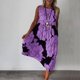 thumbnail image 3 of Vestido de Verano para las Mujeres Cremallera de Impresión Casual sin Mangas, Cuello Redondo Poliéster Spandex para el Uso Diario Y de Primavera, 3 of 5
