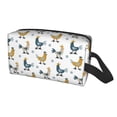 thumbnail image 2 of Goofa Farm Roosters Printed Toiletry Bag with Handle,Large Capacity Travel Makeup Cosmetic Bag for Women, Carry on Airport Airline Compliant Bag, 2 of 9